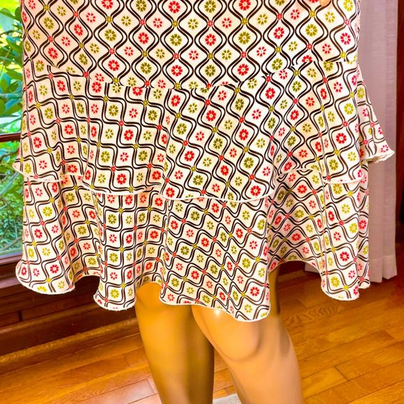 ▪️OSCAR de la RENTA▪️Tiered Ruffle Floral Skirt - Picture 5 of 7